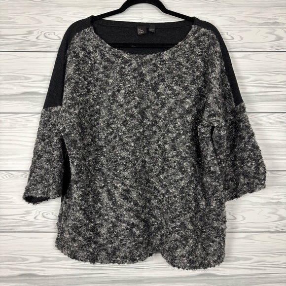 The Fisher Project Eileen Fisher Boucle Boxy Wool/Mohair Sweater Size XL